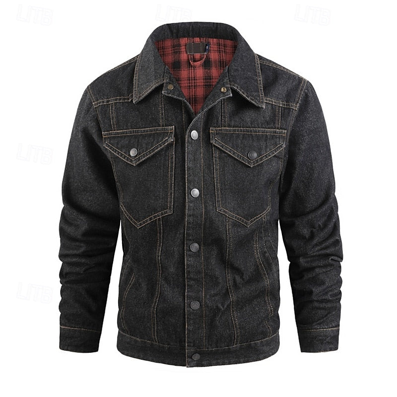 Plaid Winter Jacket for Women | Button Front Autumn Layering