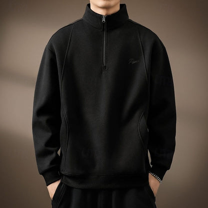 Oversized Sweatshirt for Men | Pull On Half Zip Cosy Winter Style