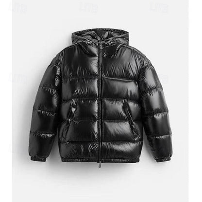 Hooded Puffer Jacket for Men | Quilted Warm Winter Layer