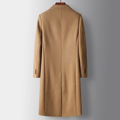 Double Breasted Winter Coat for Men | Lapel Collar Insulated Cold Weather Ready