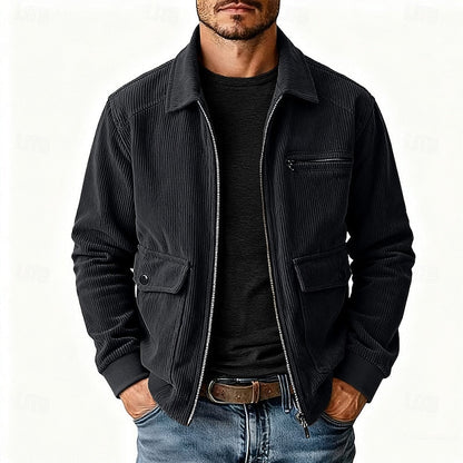 Cosy Winter Jacket for Women | Ribbed Lapel Collar Cold Weather Ready