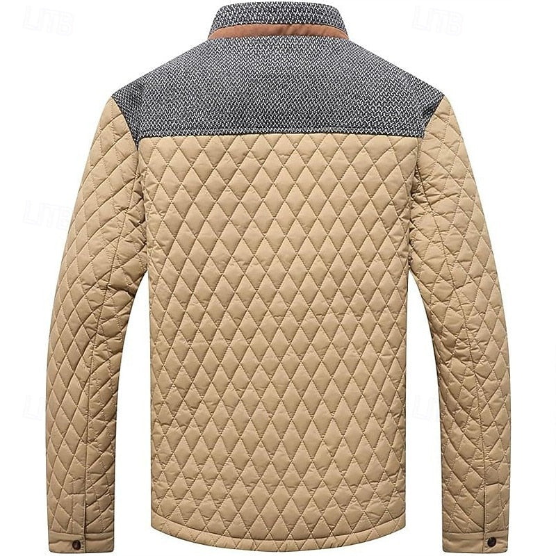 Lightweight Quilted Jacket for Men | Button Front Cold Weather Ready