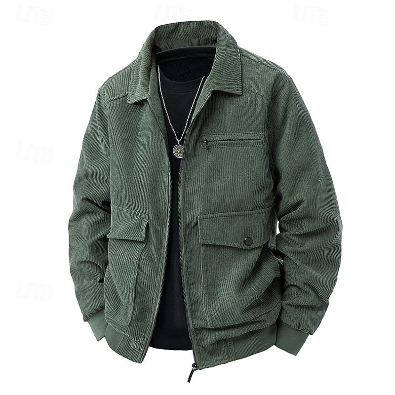 Cosy Winter Jacket for Women | Ribbed Lapel Collar Cold Weather Ready