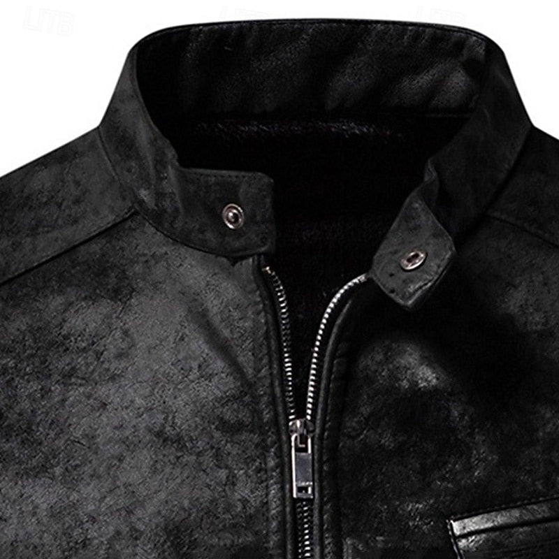 Classic Winter Jacket for Men | Side Zip Funnel Neck Cold Weather Ready