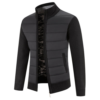 Classic Cardigan for Men | Funnel Neck Warm Winter Layer