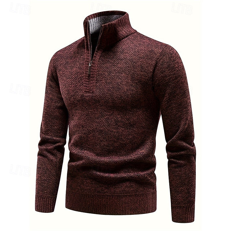 Half Zip Sweater for Men | Funnel Neck Insulated Fall & Winter 2026
