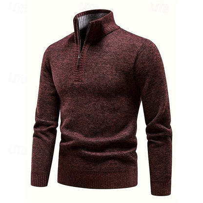 Half Zip Sweater for Men | Funnel Neck Insulated Fall & Winter 2026