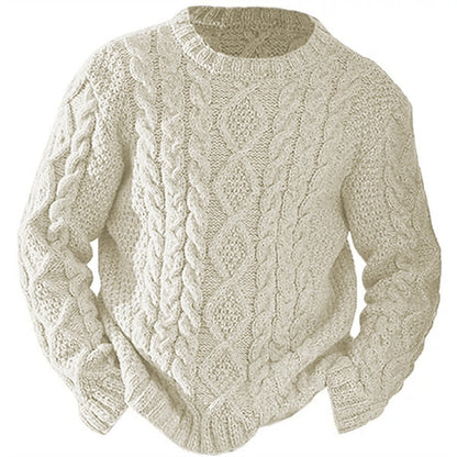 Cable Knit Sweater for Women | Crew Neck Insulated Warm Winter Layer