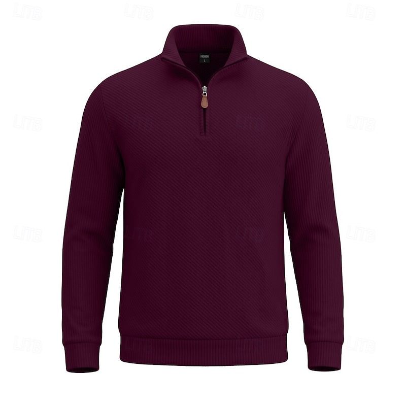 Half Zip Sweater for Men | Ribbed Fall & Winter 2026