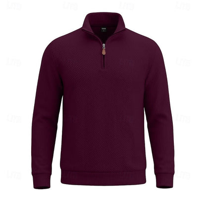 Half Zip Sweater for Men | Ribbed Fall & Winter 2026