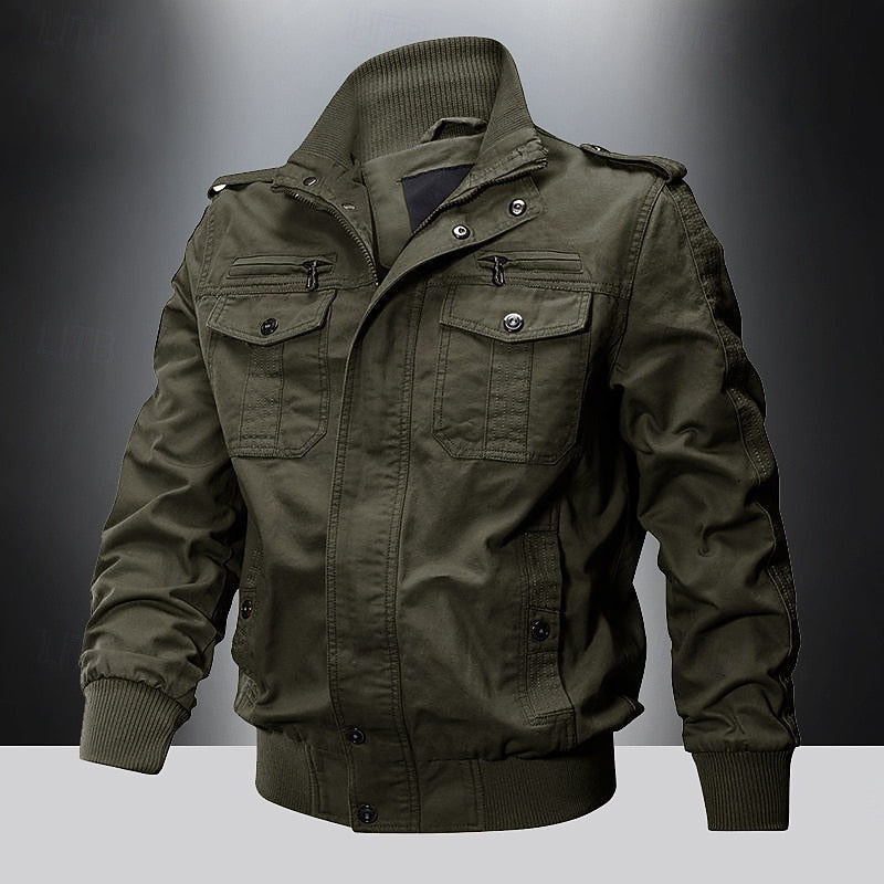 Everyday Winter Jacket for Men | Ribbed Funnel Neck Autumn Layering