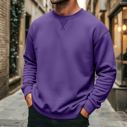 Oversized Sweatshirt for Women | Ribbed Crew Neck Autumn Layering