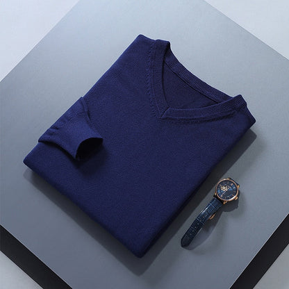 Cosy Sweater for Men | V Neck Autumn Layering