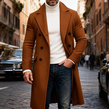 Double Breasted Winter Coat for Men | Cold Weather Ready