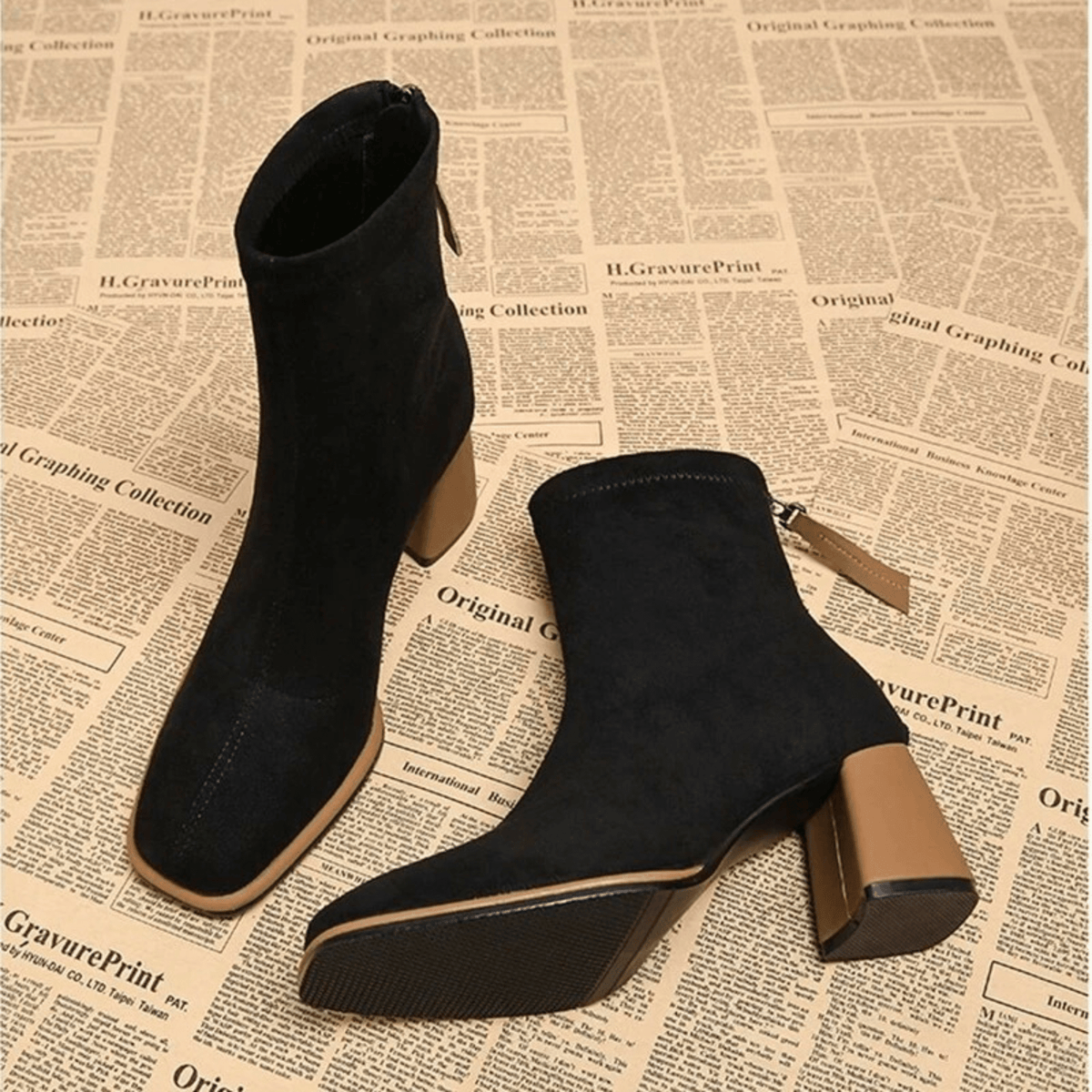 Block Heel Ankle Boots for Women | Side Zip Winter Ready Comfort