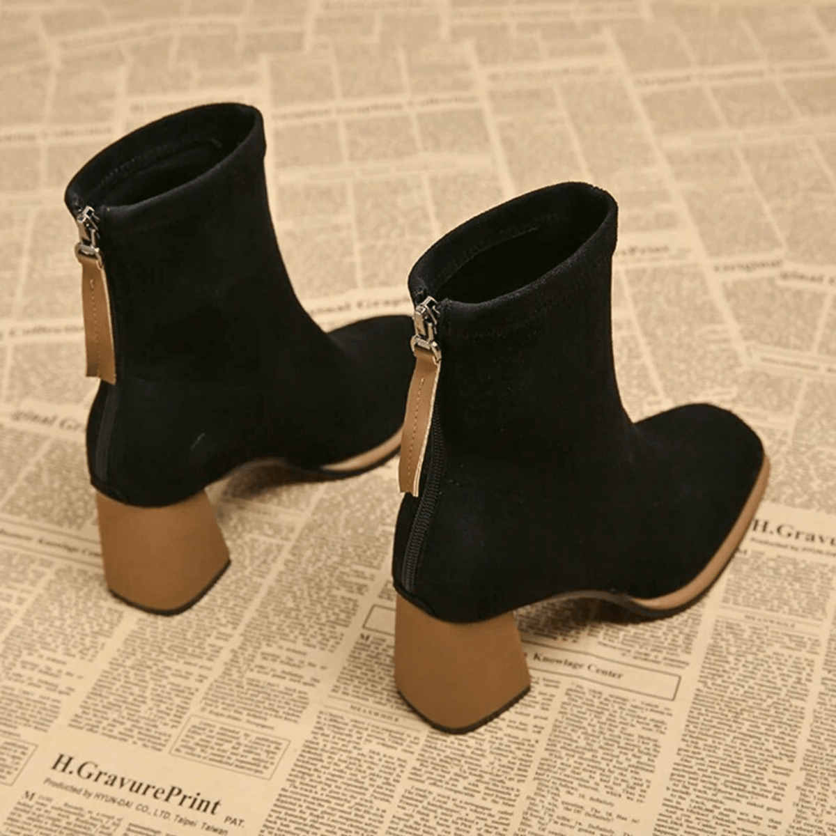 Block Heel Ankle Boots for Women | Side Zip Winter Ready Comfort