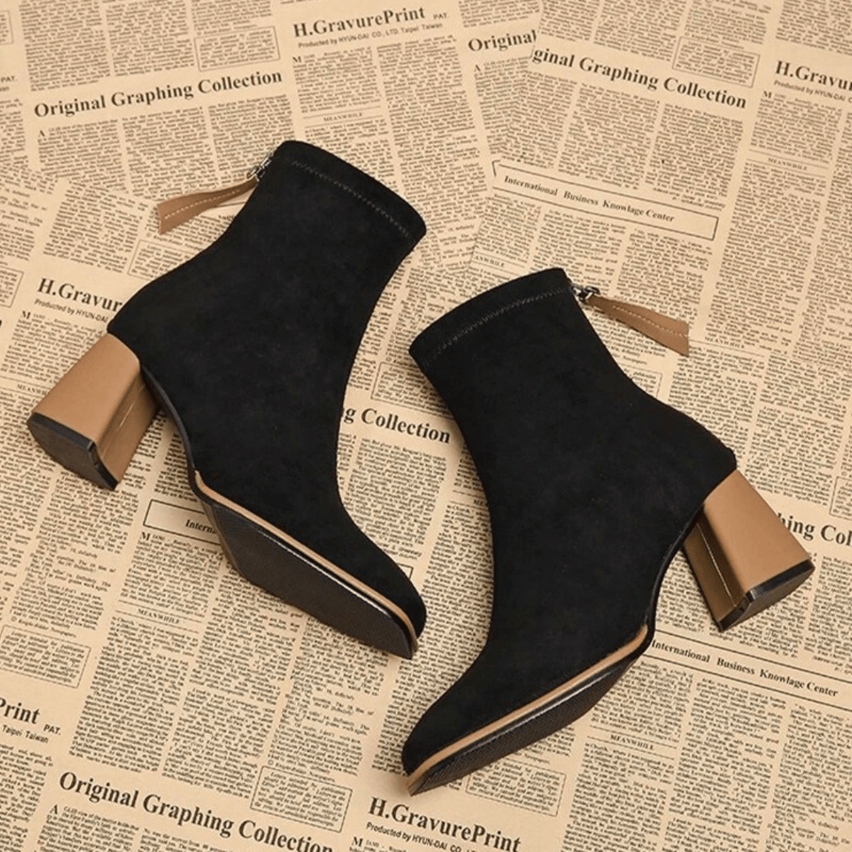 Block Heel Ankle Boots for Women | Side Zip Winter Ready Comfort