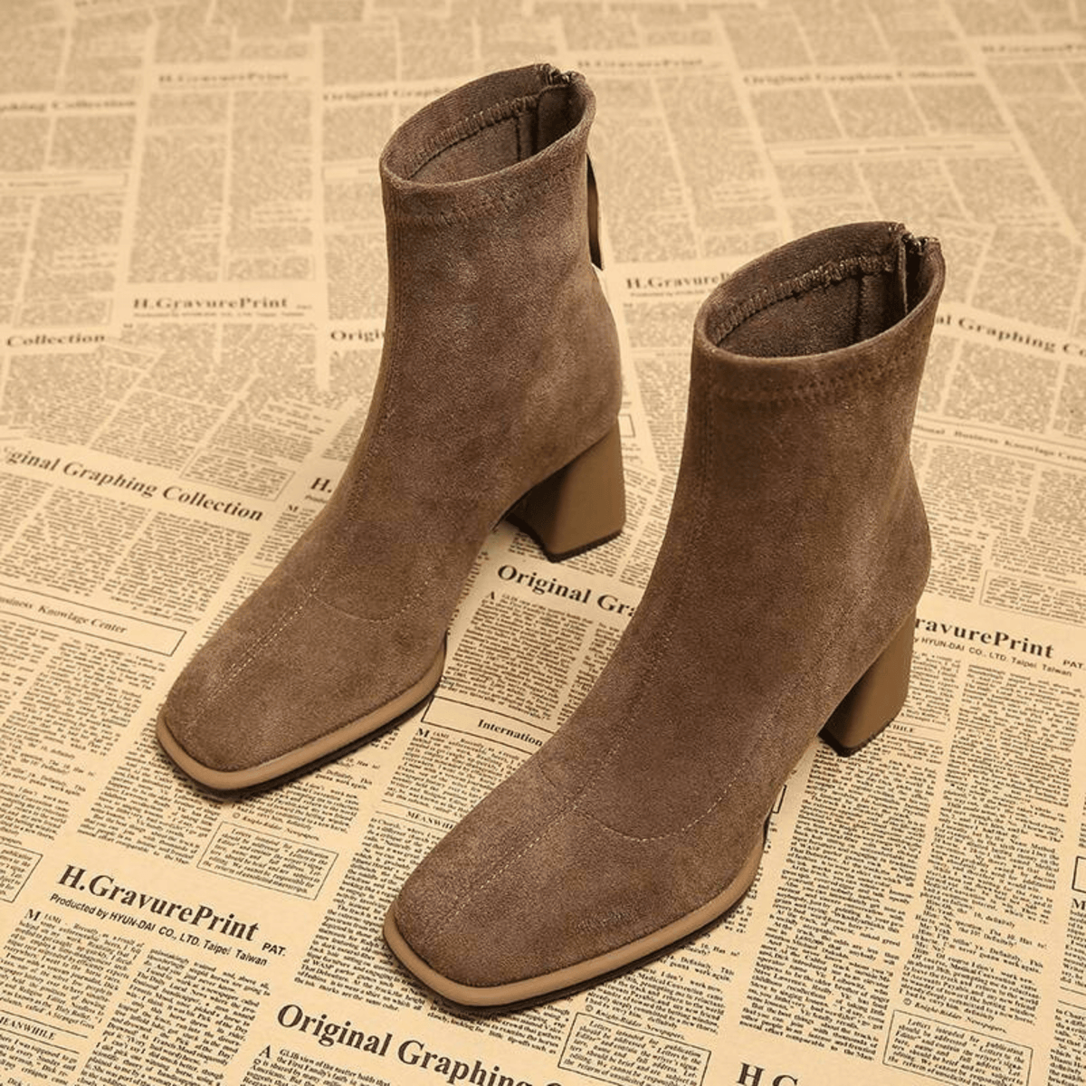 Block Heel Ankle Boots for Women | Side Zip Winter Ready Comfort