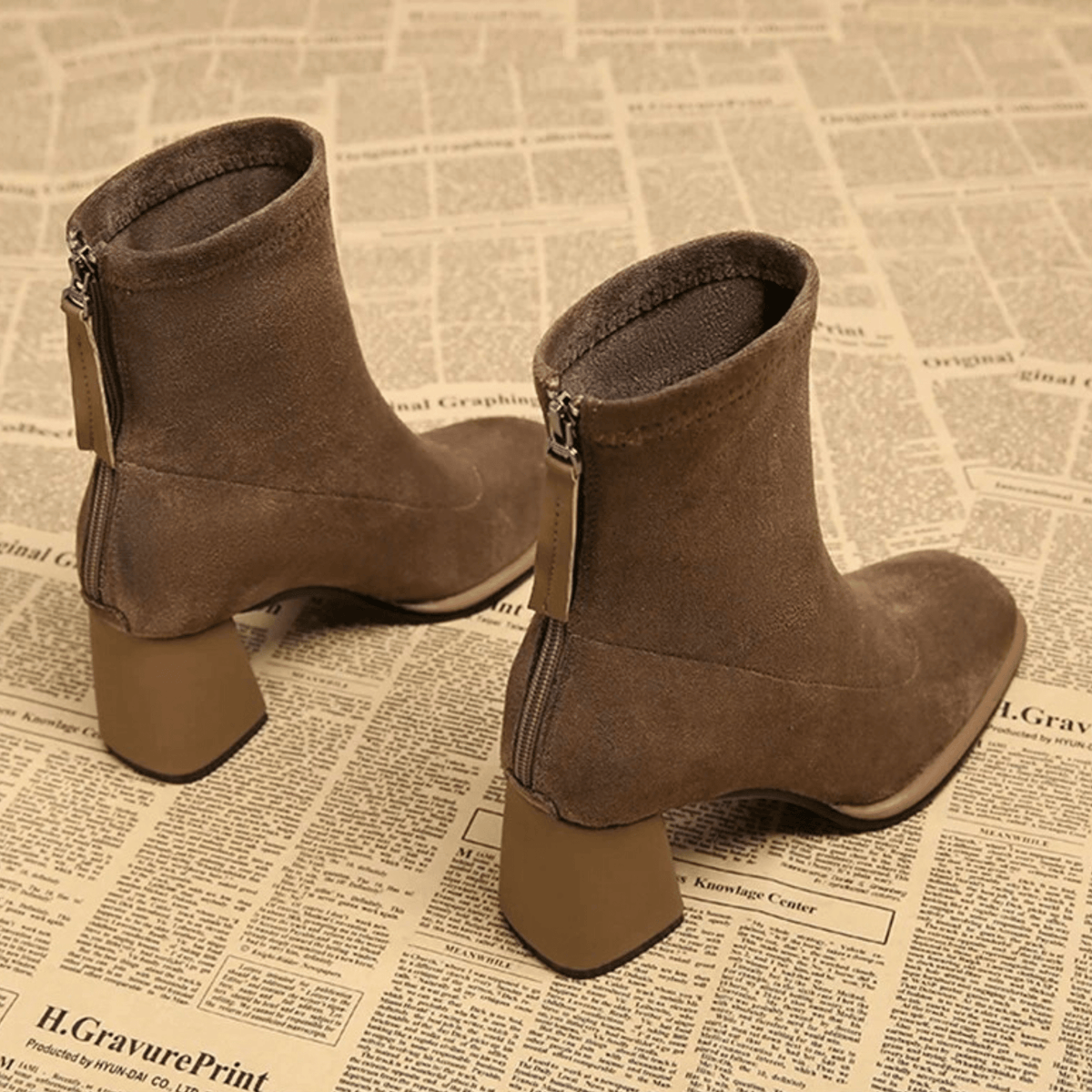 Block Heel Ankle Boots for Women | Side Zip Winter Ready Comfort