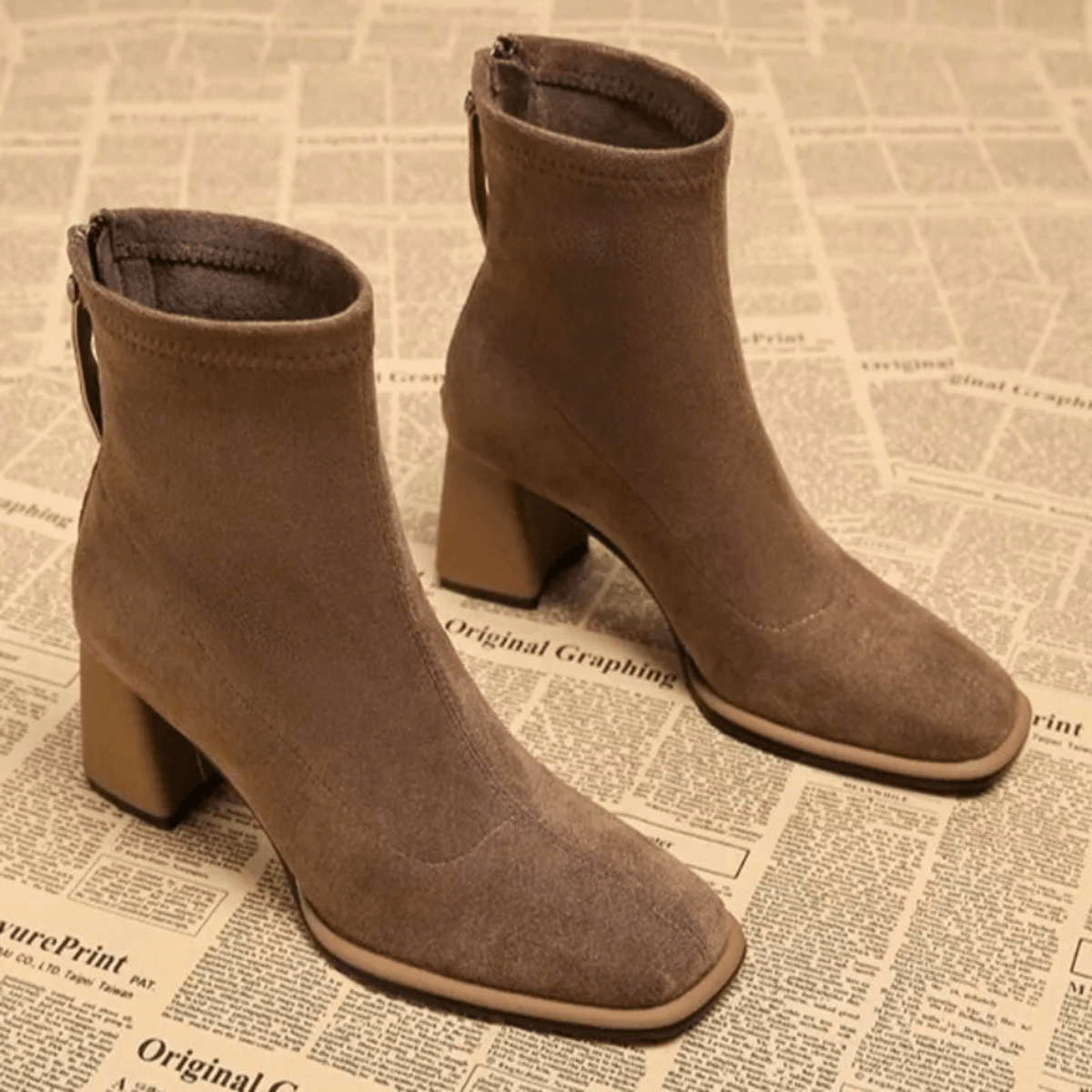 Block Heel Ankle Boots for Women | Side Zip Winter Ready Comfort
