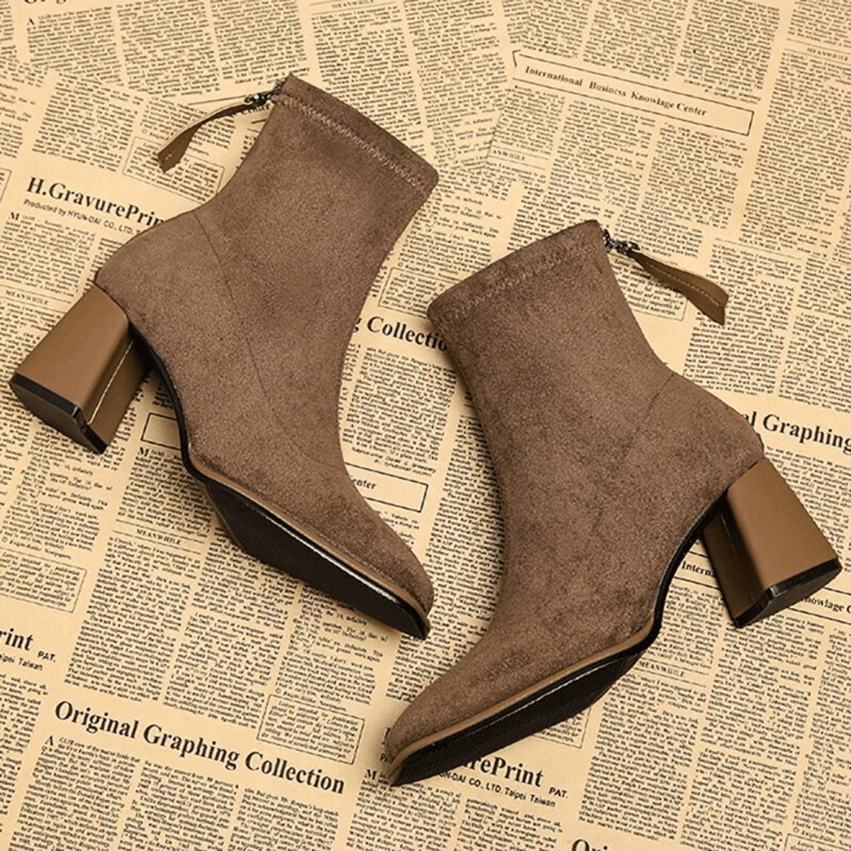Block Heel Ankle Boots for Women | Side Zip Winter Ready Comfort