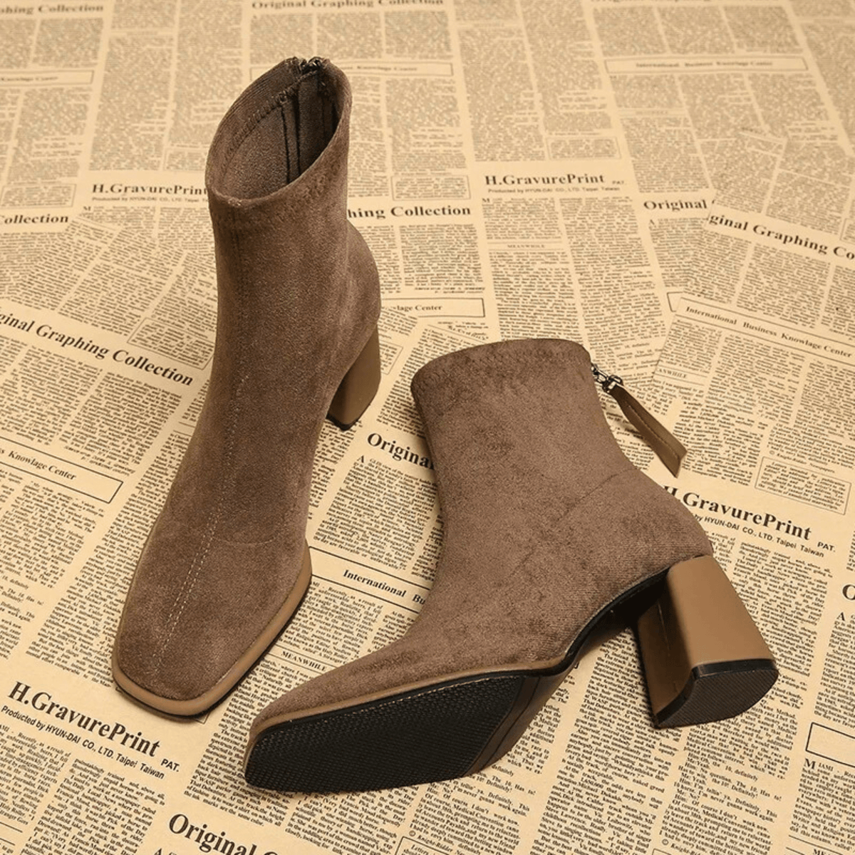 Block Heel Ankle Boots for Women | Side Zip Winter Ready Comfort