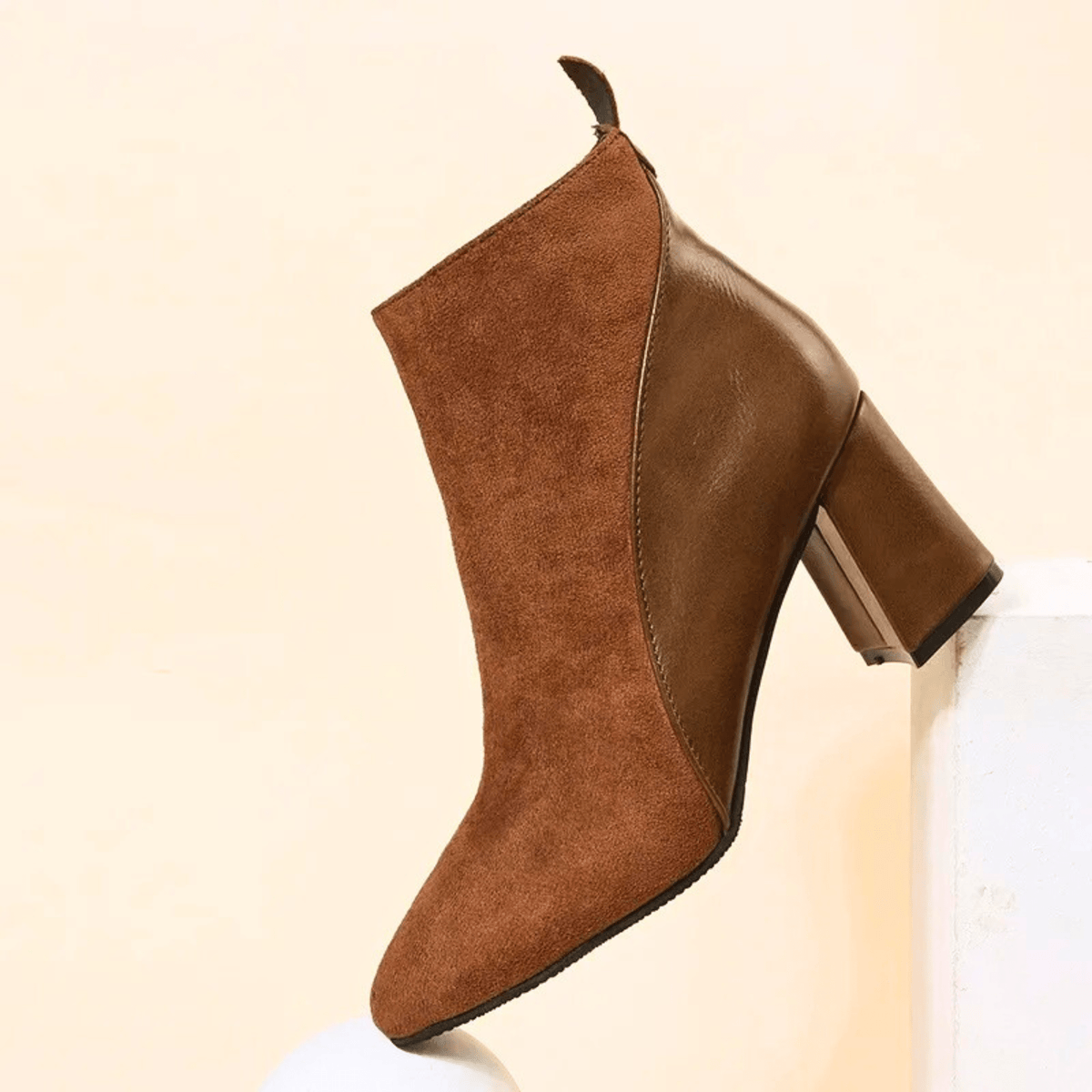 Pointed Toe Ankle Boots for Women | Side Zip Block Heel Winter Ready Comfort
