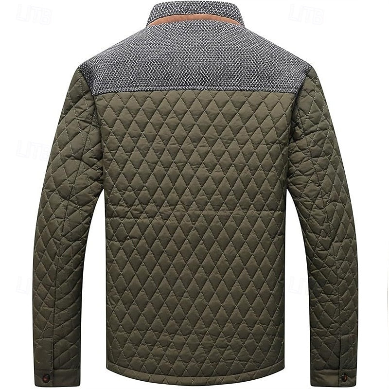 Lightweight Quilted Jacket for Men | Button Front Cold Weather Ready