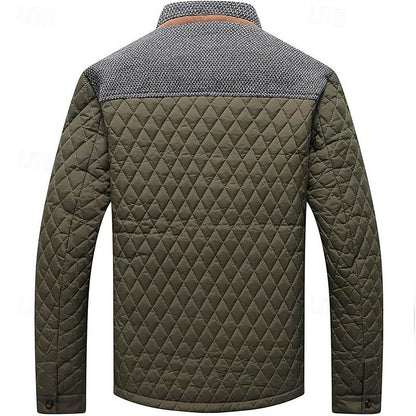 Lightweight Quilted Jacket for Men | Button Front Cold Weather Ready