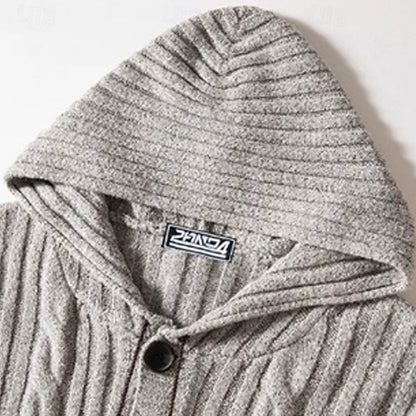 Button Front Cardigan for Women | Hooded Drawstring Autumn Layering