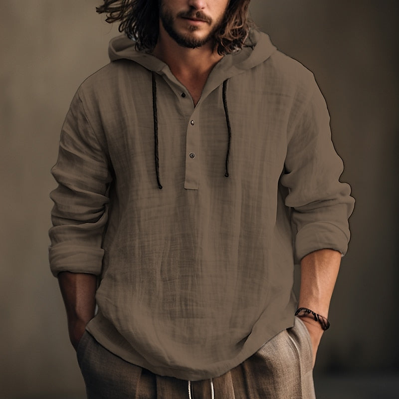 Hooded Shirt for Women | Button Front Lightweight Autumn Layering
