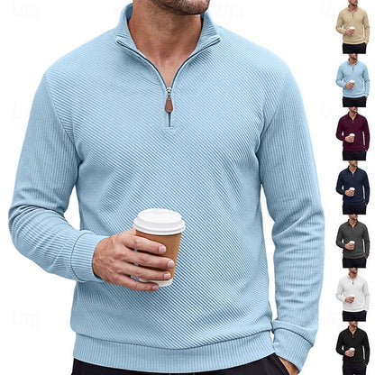 Half Zip Sweater for Men | Ribbed Fall & Winter 2026