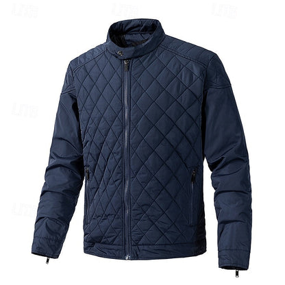 Lightweight Quilted Jacket for Men | Funnel Neck Cold Weather Ready