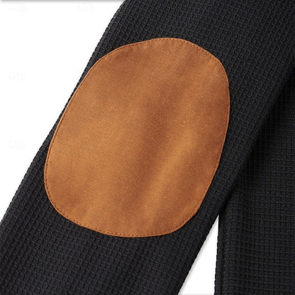Wine Half Zip Sweater for Men | Warm Winter Layer