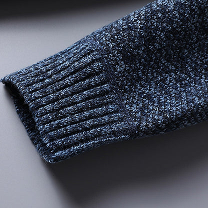 Half Zip Sweater for Men | Ribbed Funnel Neck Autumn Layering