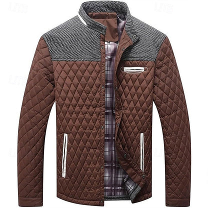 Lightweight Quilted Jacket for Men | Button Front Cold Weather Ready
