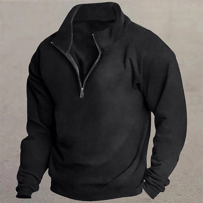 White Half Zip Sweater for Men | Cold Weather Ready