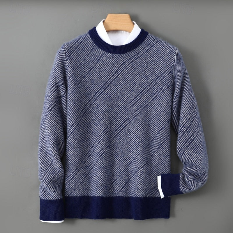 Warm Sweater for Men | Ribbed Crew Neck Fall & Winter 2026