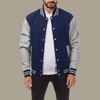 Classic Winter Jacket for Men | Ribbed Button Front Autumn Layering