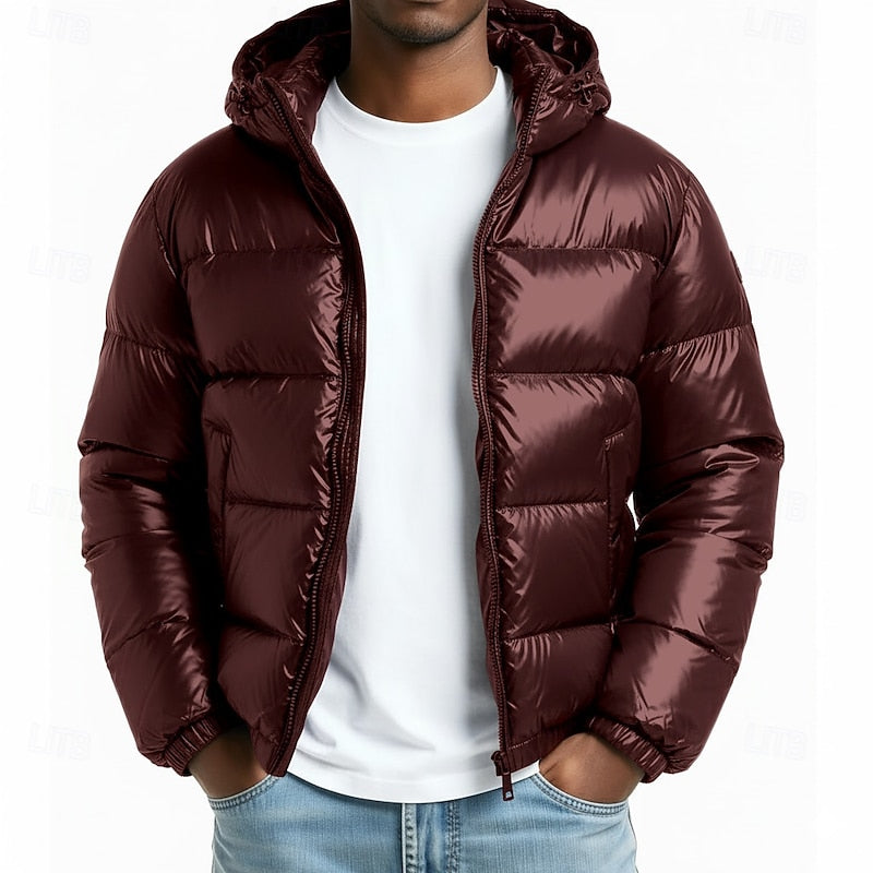 Hooded Puffer Jacket for Men | Quilted Warm Winter Layer