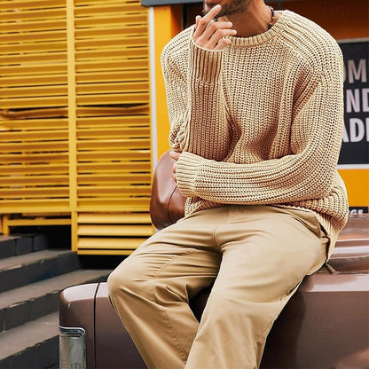 Cosy Sweater for Men | Ribbed Autumn Layering