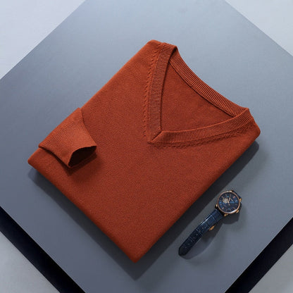 Cosy Sweater for Men | V Neck Autumn Layering