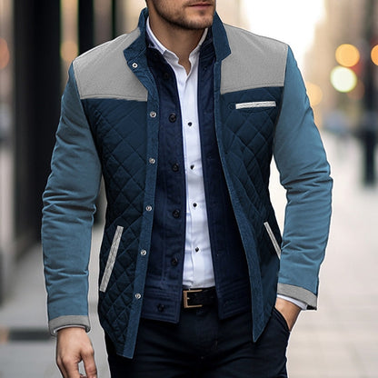 Lightweight Quilted Jacket for Men | Button Front Winter Outerwear