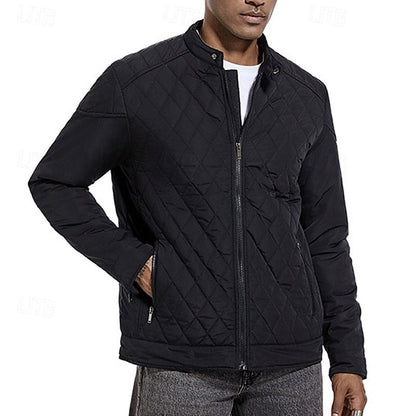 Lightweight Quilted Jacket for Men | Funnel Neck Cold Weather Ready