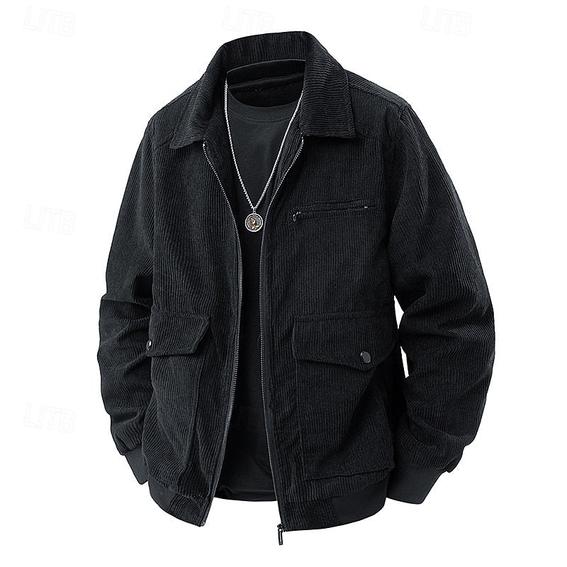 Cosy Winter Jacket for Women | Ribbed Lapel Collar Cold Weather Ready