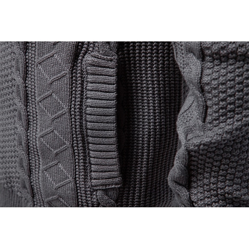 Insulated Cardigan for Men | Side Zip Funnel Neck Cosy Winter Style