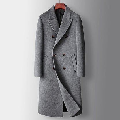 Double Breasted Winter Coat for Men | Lapel Collar Insulated Cold Weather Ready