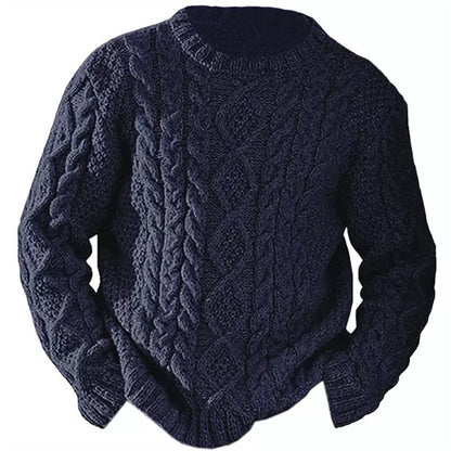 Cable Knit Sweater for Women | Crew Neck Insulated Warm Winter Layer