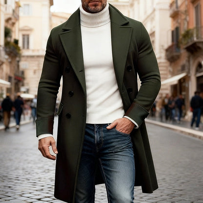 Double Breasted Winter Coat for Men | Cold Weather Ready