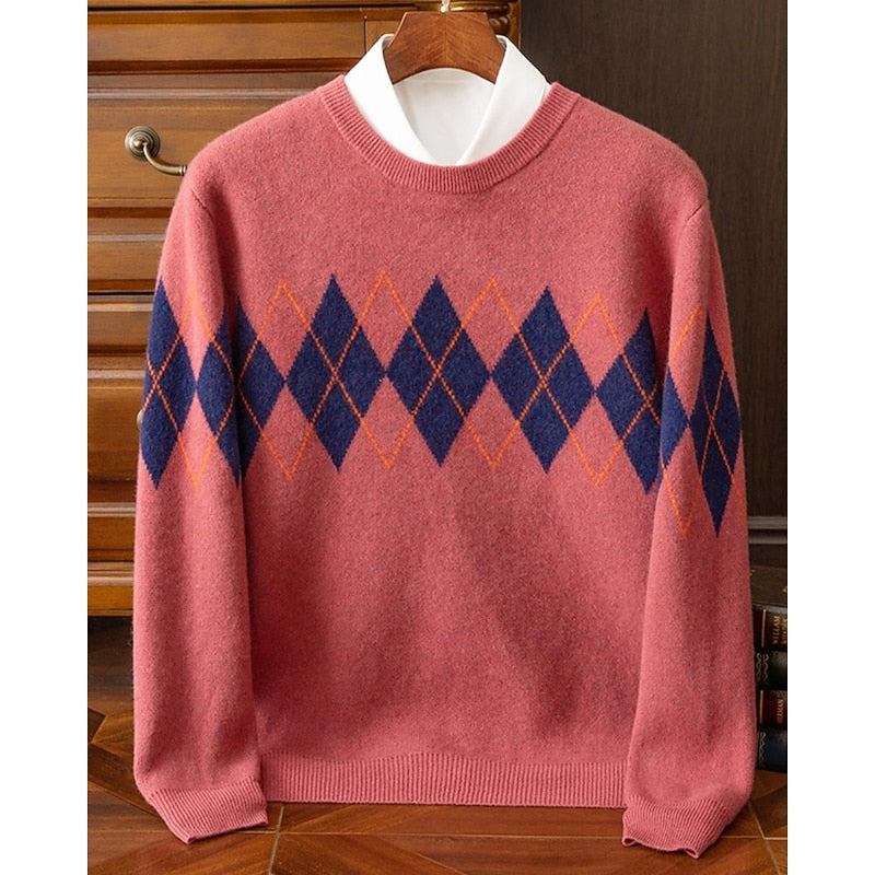 Warm Sweater for Men | Ribbed Crew Neck Cold Weather Ready